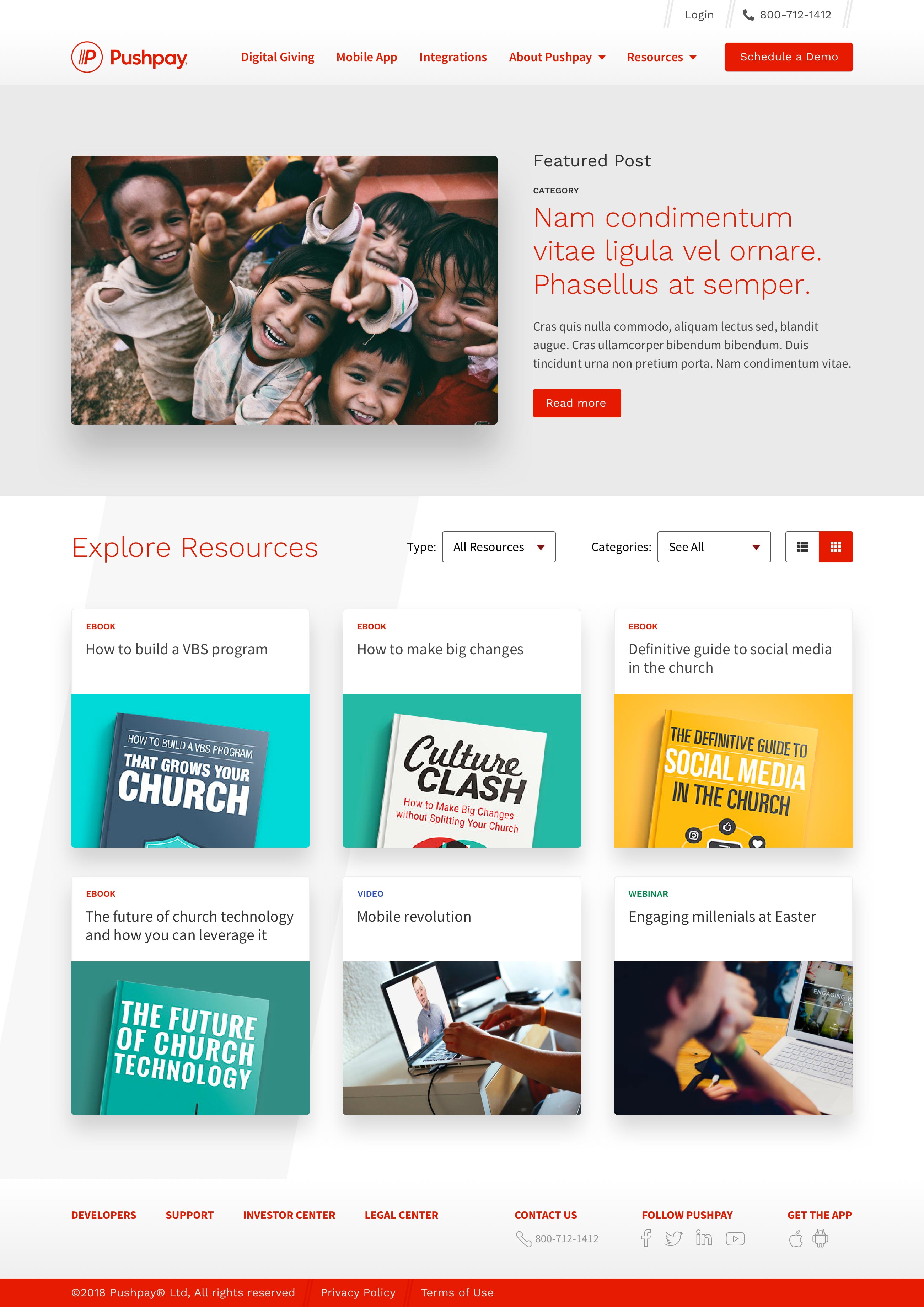 Image of the new Articles landing page