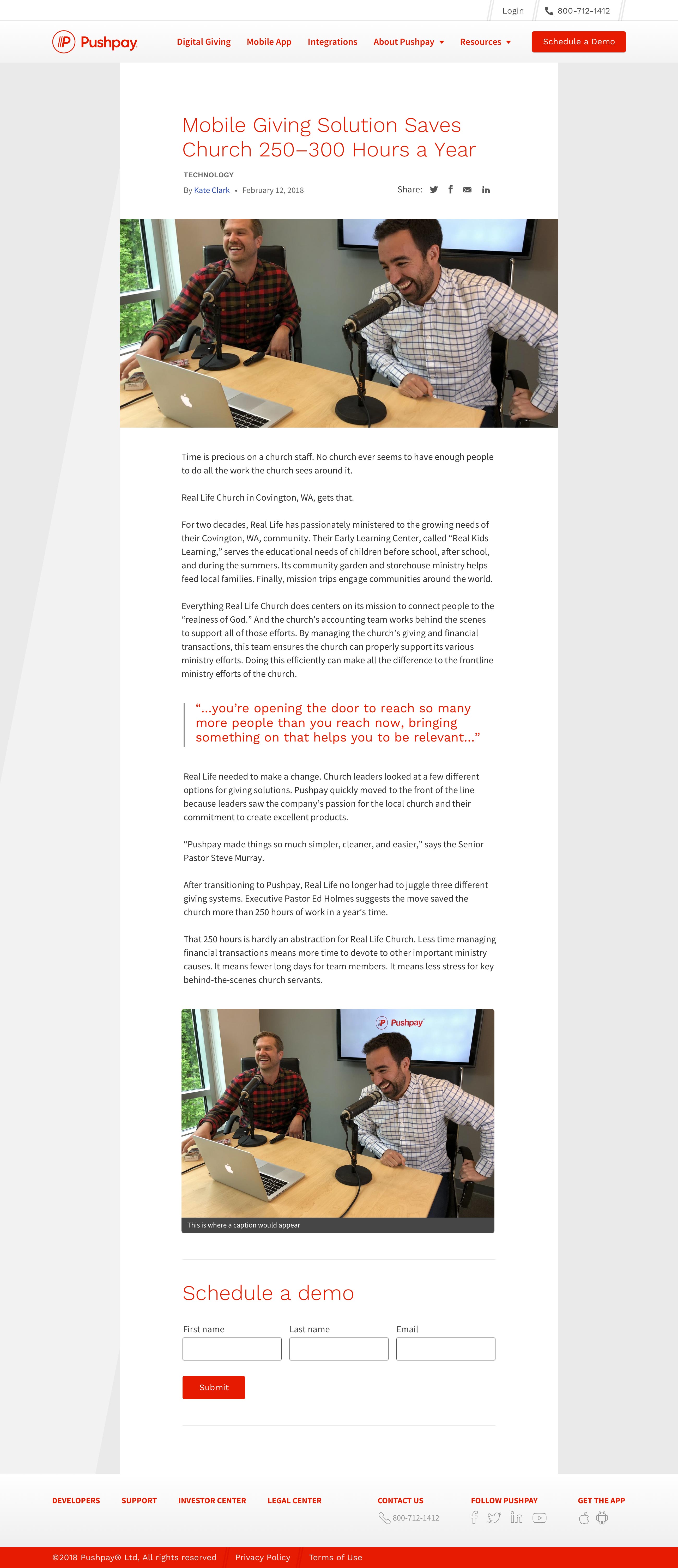 Image of the new article detail page