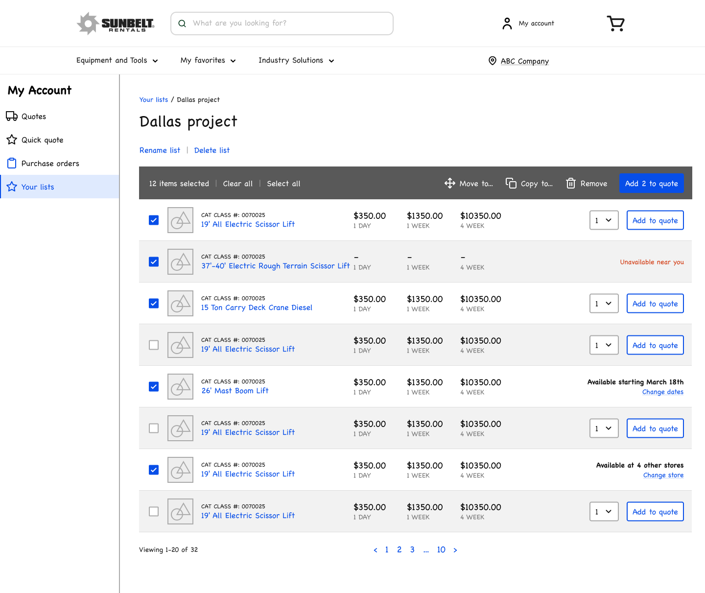 Image of when a user is editing a favorites list