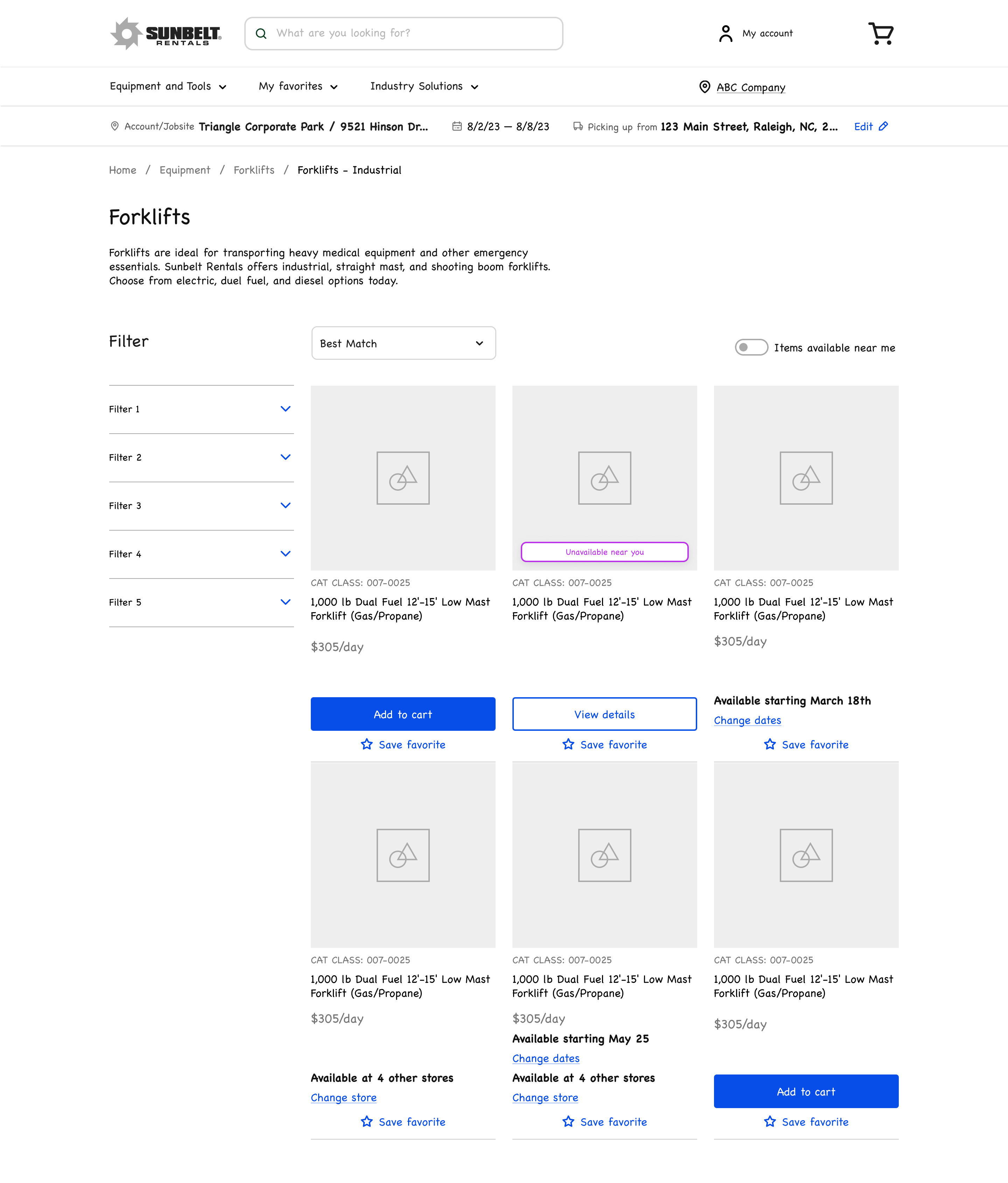 Image of a category list page